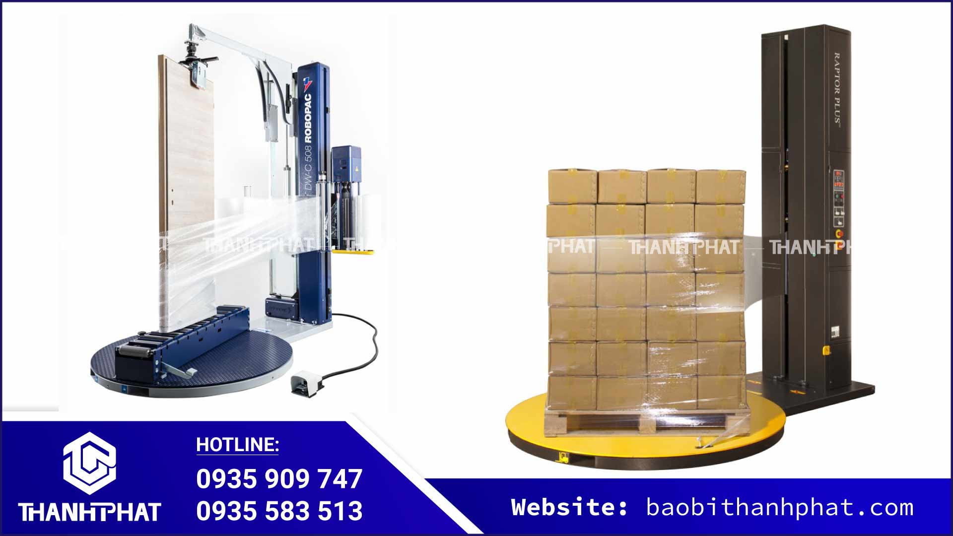 Máy quấn màng pallet tự động