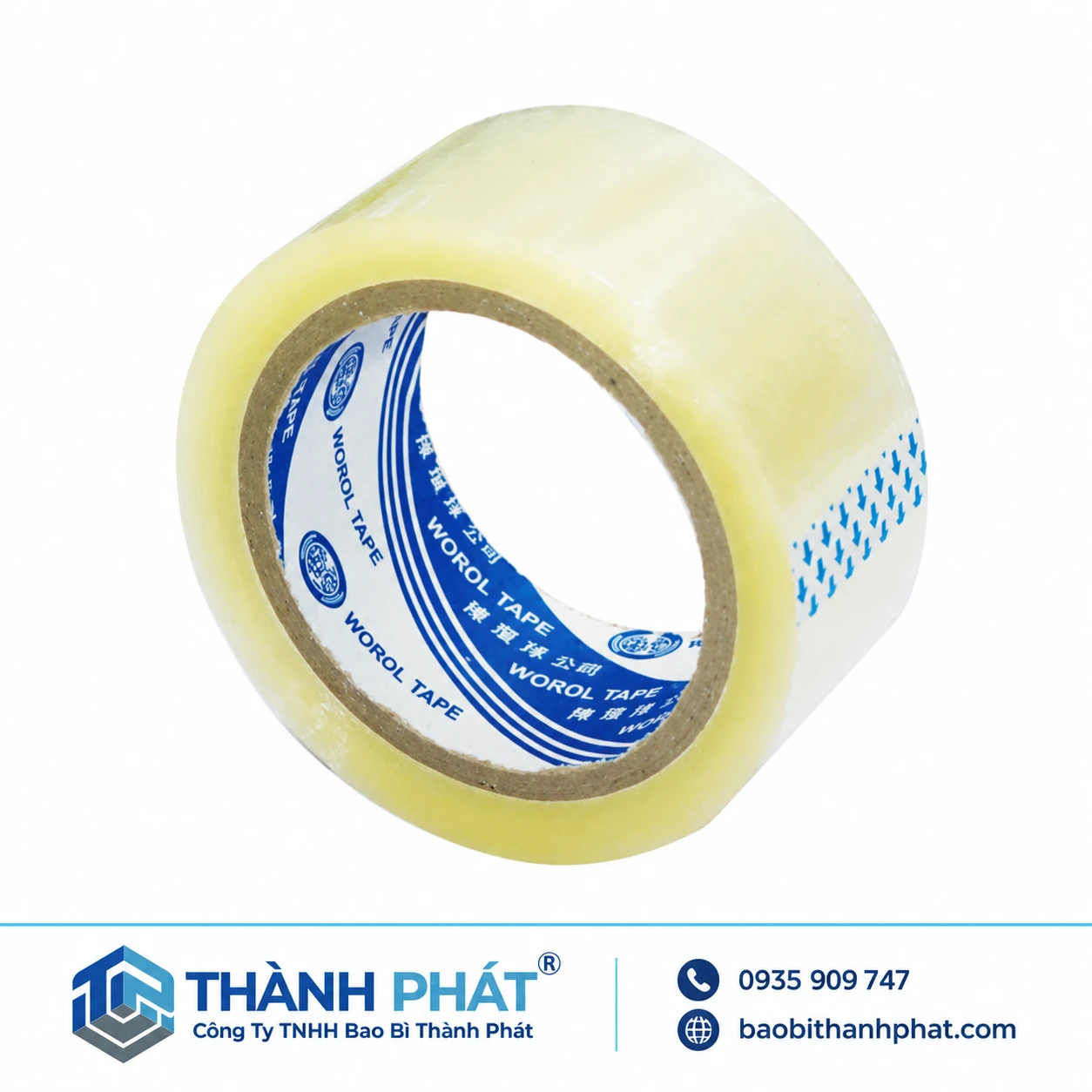 Cuộn băng keo trong trong bộ ảnh sản phẩm Thành Phát