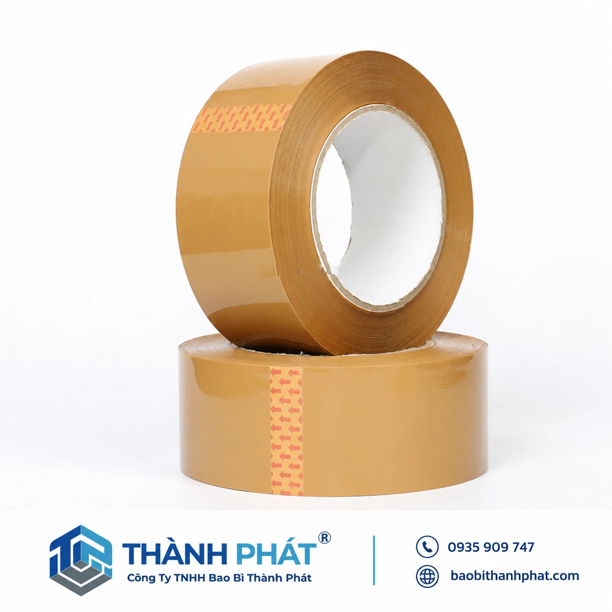 Hai cuộn băng keo đục màu nâu trong ảnh sản phẩm