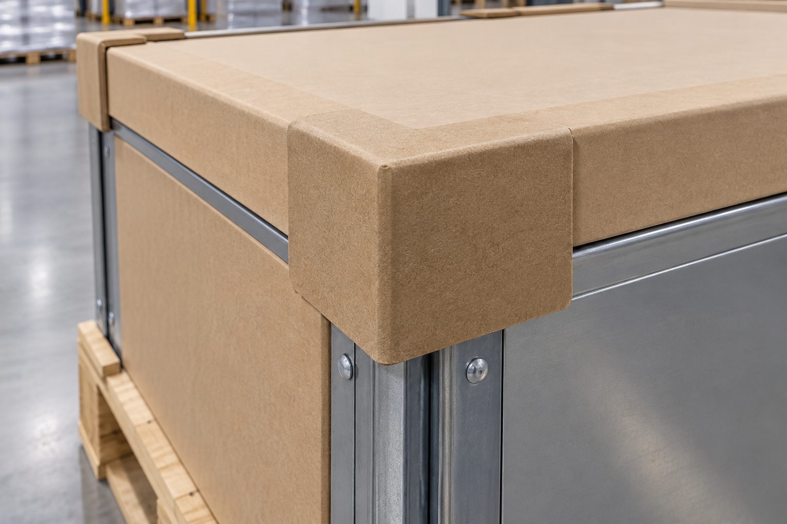 Bảo vệ góc kiện trước khi quấn màng PE