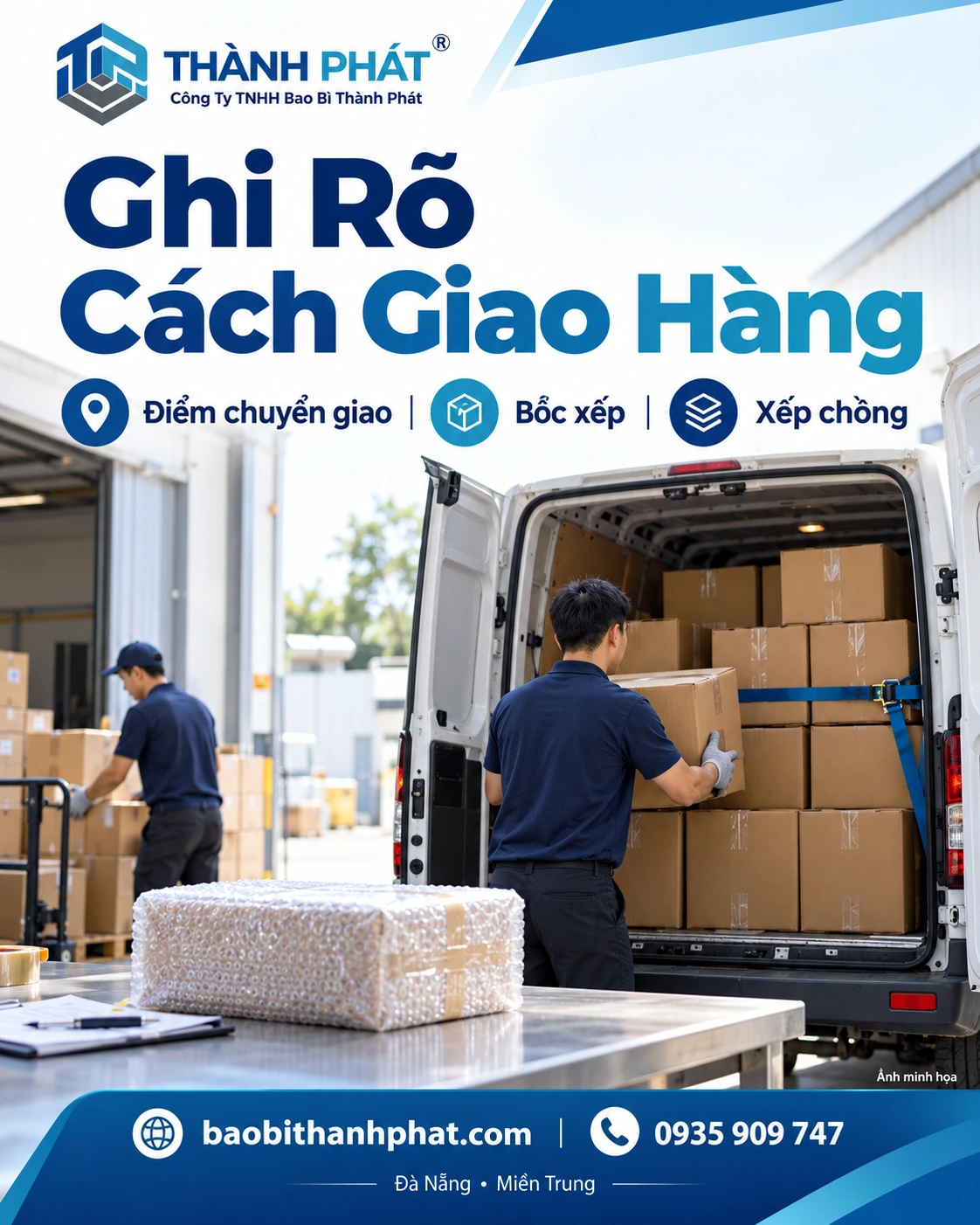 Ghi nhận cách giao và hành trình vận chuyển kiện hàng