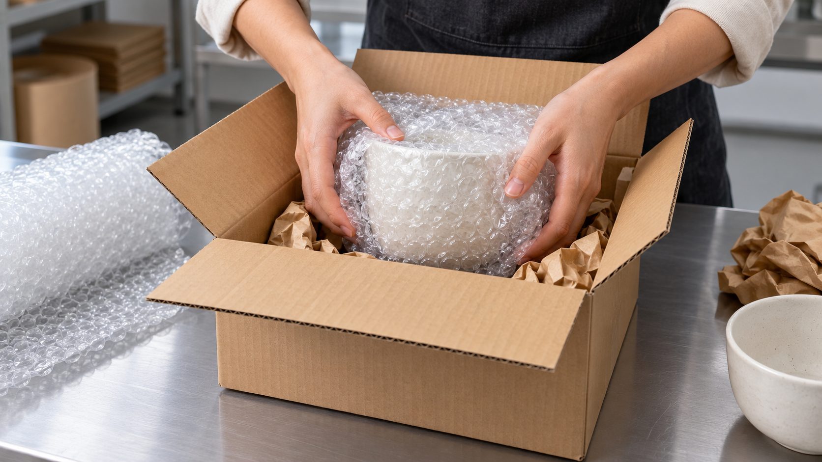 Thử nghiệm xốp hơi trong cấu hình đóng gói thực tế