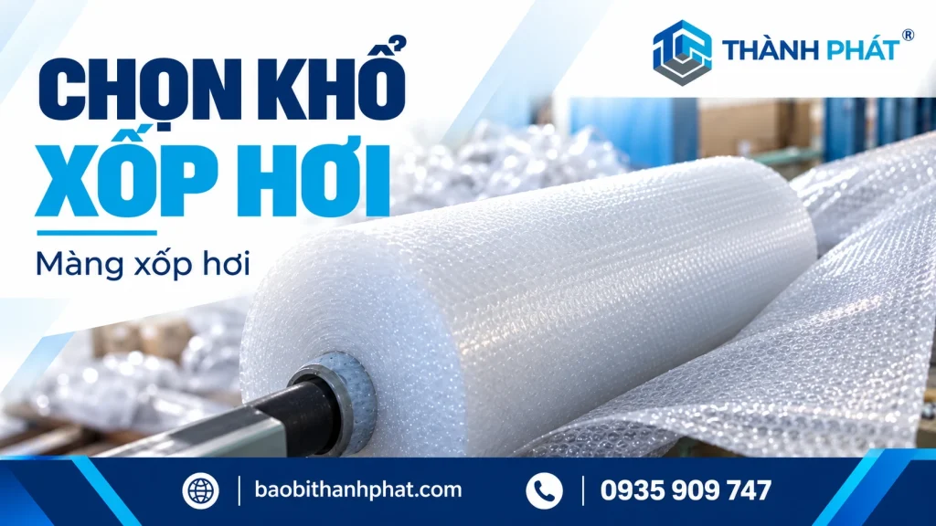 Chọn khổ xốp hơi để giảm đường nối và hao hụt khi bọc hàng — Bao Bì Thành Phát