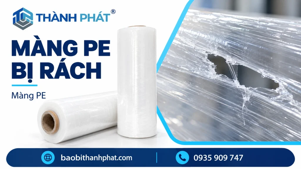 Màng PE bị rách khi bọc hàng: ghi nhận lỗi và thử đối chứng — Bao Bì Thành Phát