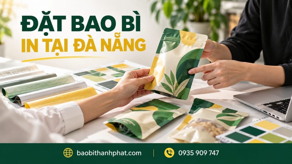 Banner đặt bao bì in tại Đà Nẵng với website baobithanhphat.com và hotline 0935 909 747