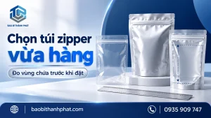 Chọn túi zipper Đà Nẵng: 5 bước đo vùng chứa hữu dụng — banner minh họa Thành Phát